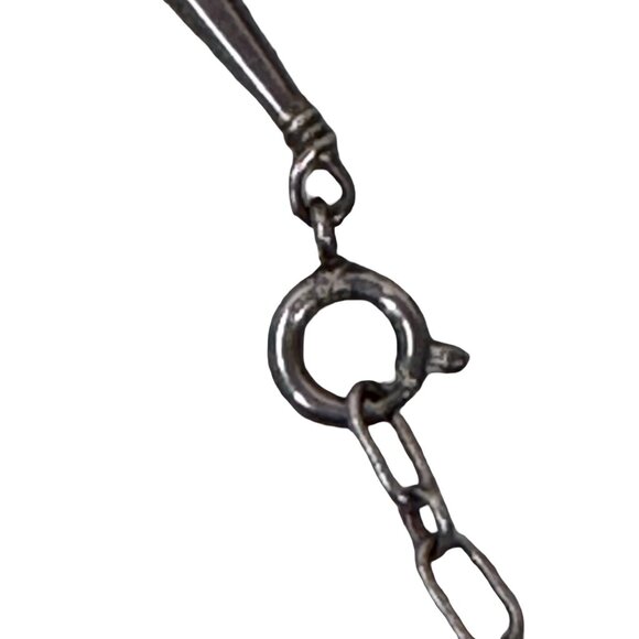 Vtg 19" Liquid Silver Teardrop Amethyst Tassel Lariat Necklace Carolyn Pollack - Picture 3 of 9